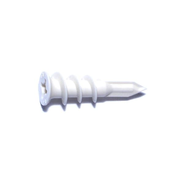 Screw Anchor, 1-5/16" L, Plastic, 100 PK